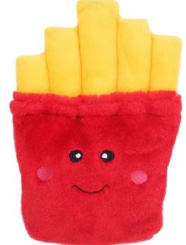 Zippy Paws Nomnomz Fries, Red Yellow, Dog Toys, Medium
