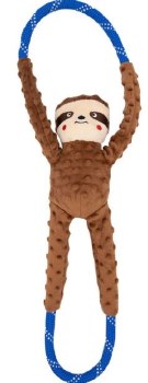 Zippy Paws Rope Tugz Sloth, Dog Toys, Large