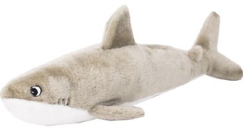 Zippy Paws Jigglerz Shark, Gray, Dog Toys, Large