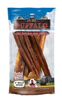 Loving Pets Pure Buff Bully Stix 6 inch 6 pack