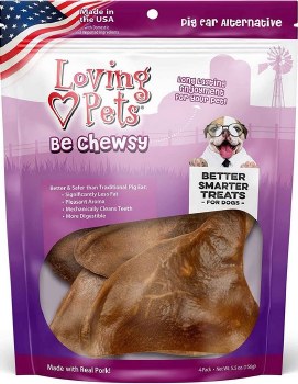 Loving Pets BeChewsy Pig Ear 4 pack