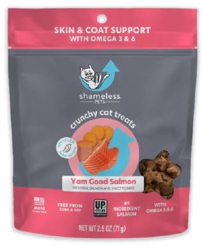 Shameless Crunchy Salmon Sweet Potato Cat Treats 2.5oz