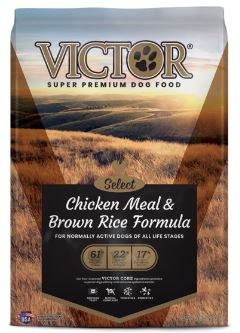 Victor Select Chicken Meal and Brown Rice, Dry Dog Food, 15lb
