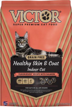 Victor grain Free Healthy Skin & Coat Indoor, Dry Cat Food, 15lb