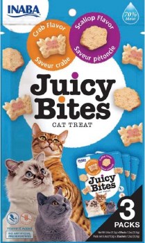 Inaba Juicy Bites Cat Treats, Crab and Scallop, .4oz, 3 count