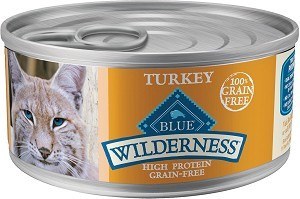 Blue Buffalo Wilderness Turkey Recipe Grain Free Canned Cat Food case of 24, 5.5oz Cans