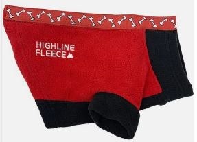 Doggie Design Highline Fleece, Red and Black, size 26