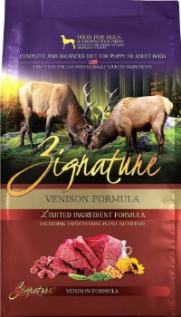 Zignature Limited Ingredient Formula Venison and Chickpea Recipe Grain Free, Dry Dog Food, 4lb