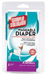 Simple Solution Washable Female Dog Diaper, X Small