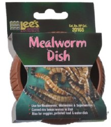 Lee's Mealworm Dish, Curved Walls Keep Small to Medium Sized Mealworms Confined