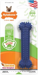 Nylabone Dental FlexiChew Nylon Dog Chew Toy, Chicken Flavor, Dog Dental Health, Petite