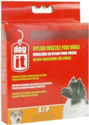 DogIt Small Nylon Dog Muzzle 5 inch Black Small