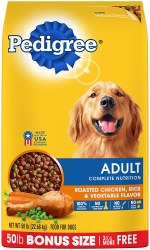 Pedigree Roasted Chicken, Dry Dog Food, 50lb