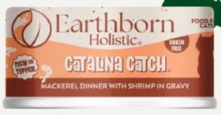 Earthborn Holistic Catalina Catch Recipe with Shrimp and Mackerel Grain Free Canned, Wet Cat Food, 5.5oz