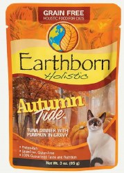 Earthborn Holistic Autumn Tide Tuna Dinner with Pumpkin in Gravy, Grain Free, Wet Cat Food, 3oz