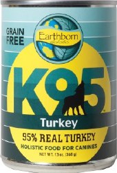 Earthborn Holistic K95 Turkey Recipe Grain Free Canned, Wet Dog Food, 13oz