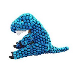 Kong Dynos TRex Plush Dog Toy, Blue, Large