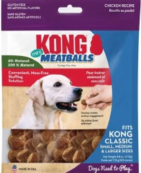 Kong Mini Meatballs for Dogs, Doy Treat, Chicken, 4oz