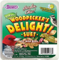 Browns Garden Chic Woodpeckers Delight Suet For Wild Birds 11oz Tray