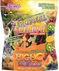 FMBrowns Tropical Carnival Gourmet High C Small Animal Fruit Treats 2.25oz