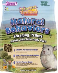 FMBrown's Tropical Carnival Foraging Pellets, Chinchilla Food, 3lb