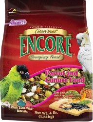 FMBrowns Gourmet Encore Foraging Feast Parrot and Conure, Bird Food, 4lb