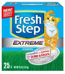 Fresh Step Extreme Clumping Scented Cat Litter, Mountain Spring Scent, 25lb