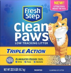 Fresh Step Clean Paws Triple Action Clumping Scented Cat Litter 22.5lb