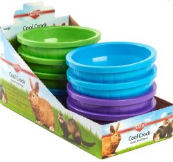 Kaytee Cool Crock for Small Animals, Assorted Colors, Large, 18oz