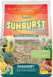 Higgins Sunburst Gourmet Blend Parakeet and Budgie Bird Food 2 lbs