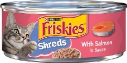 Purina Friskies Shredded Salmon, Wet Cat Food, 5.5oz
