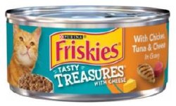 Purina Friskies Chicken and Tuna and Cheese, Wet Cat Food, 5.5oz