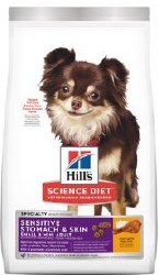 Hills Science Diet Small Breed Adult Sensitive Stomach and Skin Formula Chicken Recipe, Dry Dog Food, 4lb