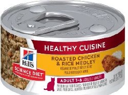 Hills Science Diet Adult Formula Roasted Chicken and Rice Recipe Canned, Wet Cat Food, 2.8oz