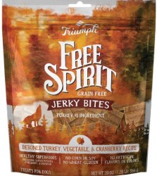 Triumph Grain Free Jerky Bites Turkey Pea & Berry, Dog Treats, 20oz