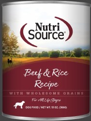 NutriSource Beef & Rice, Wet Dog Food, 13oz