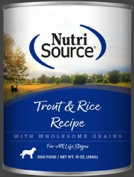 NutriSource Trout & Rice, Wet Dog Food, 13oz