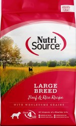 NutriSource Beef, Barley and Brown Rice Formula Dry Dog Food 26lbs