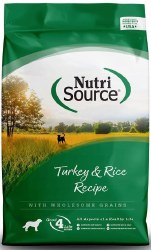 NutriSource Turkey & Rice with Wholesome Grains, Dry Dog Food, 12lb