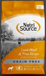 NutriSource Grain Free Large Breed Lamb Meal Pea and Salmon Meal Protein, Dry Dog Food, 26lb