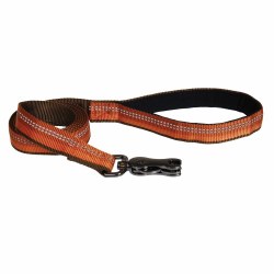 Reflective Leash 1 inch x 6 inch With Scissor Snap Campfire Orange