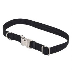 1 inch x 14-20 inch Adjustable Titan Collar Black