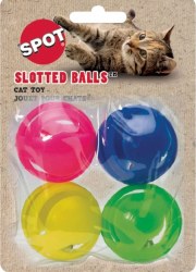 Spot Slotted Balls, Assorted, Cat Toy, 1.5 inch, 4 Count