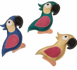 Spot Dura-Fused Leather Parrot, Assorted, 8 inch