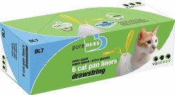 Van Ness Drawstring Valu-Pak Cat Pan Liners, Ivory, Extra Giant, 6 count