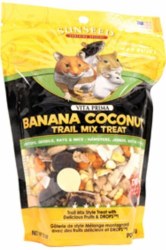 Sunseed Vita Prima Banana Coconut Trail Mix Hamster and Gerbil Treat 5oz