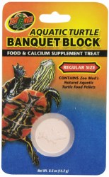 Zoo Med Lab Aquatic Turtle Banquet Supplement Block Reptile Food, Regular, .5oz