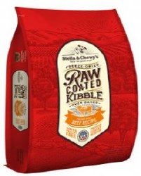 Stella & Chewys Freeze Dried Raw Coated Grass Fed Beef Recipe Grain Free Dry Dog Food 22 lbs
