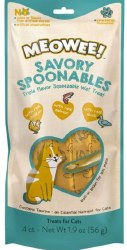 Meowee! Savory Spoonables Squeezable, Wet Cat Treat, Chicken/Salmon/ Duck, 4 Count