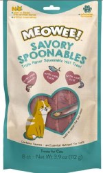 Meowee! Savory Spoonables Squeezable, wet Cat Food, Salmon/Tuna/Krill, 8 Count